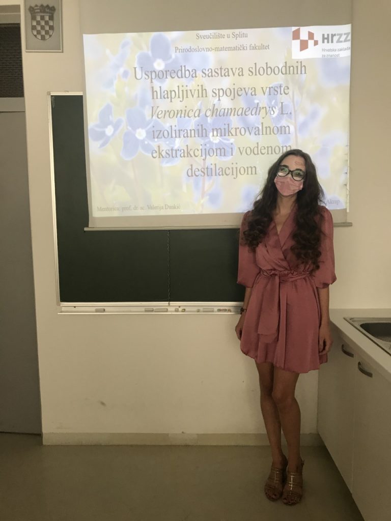 Master thesis “Comparison of the composition of free volatile compounds of the species Veronica chamaedrys L. isolated by microwave extraction and hydrodistillation“